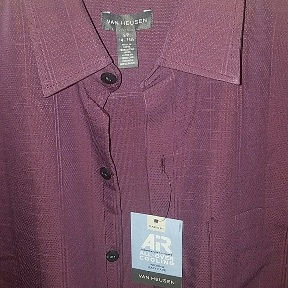 Van Heusen Wicking/Cooling Button Down Shirt NWT S - Picture 4 of 5